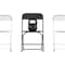 Flash Furniture 4PK Commercial Grade Black Plastic Folding Chairs 4-LE-L-3-W-BK-GG - alternate 1